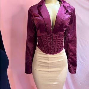Milk & Honey Elegant Purple Corset Top